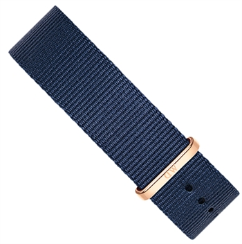 Daniel Wellington natourrem - CLASSIC BAYSWATER - 20 mm Navy blå med rosa spænde